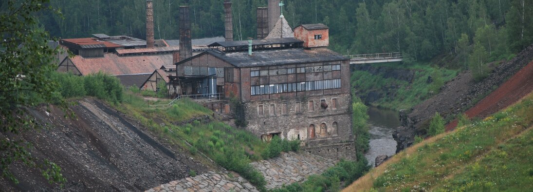 Halde Arsenhütte und alte Freiberger Hütte im Freiberger Revier